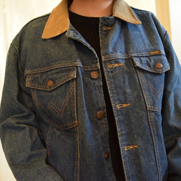 Vintage Wrangler Jacket with Corduroy - Picture 7 of 8